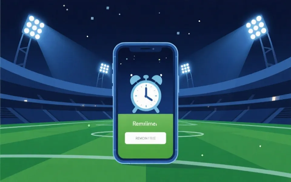 北京时间看球提醒与今日赛程概念图